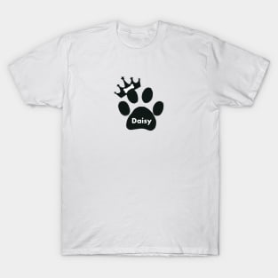 Daisy name made of hand drawn paw prints T-Shirt